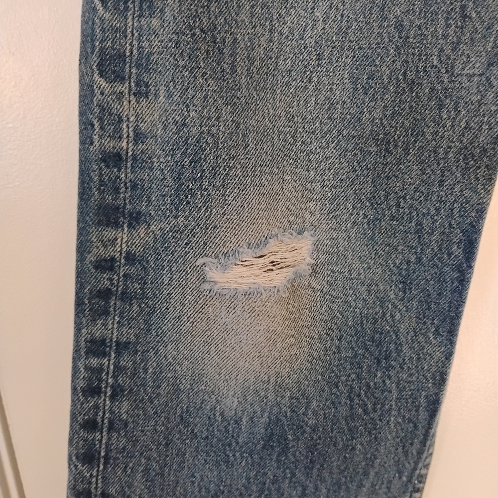 Vintage Levi's 701 Student Fit Jeans- 22" Waist, Distressed Indigo - Picture 4 of 5